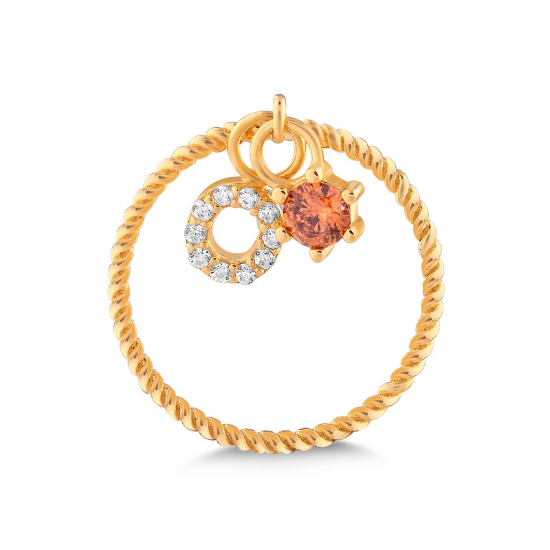 Personalised Birthstone Initial Ring