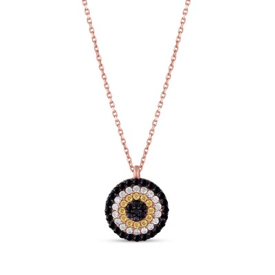 Evil Eye Black Pendant Necklace
