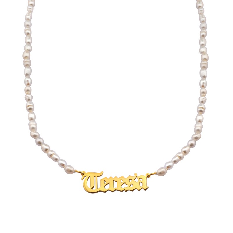 Personalised Pearl Name Necklace | Crea 