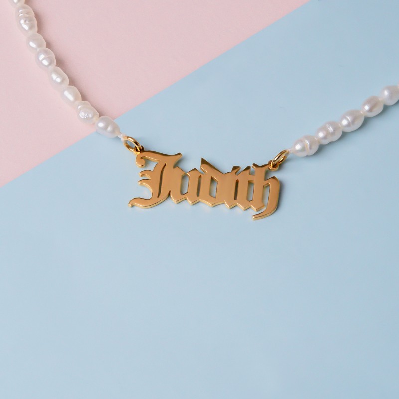 Personalised Pearl Name Necklace