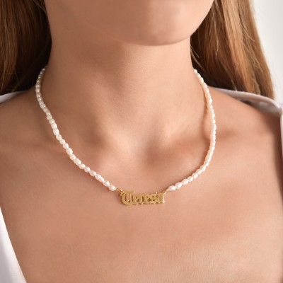 Personalised Pearl Name Necklace