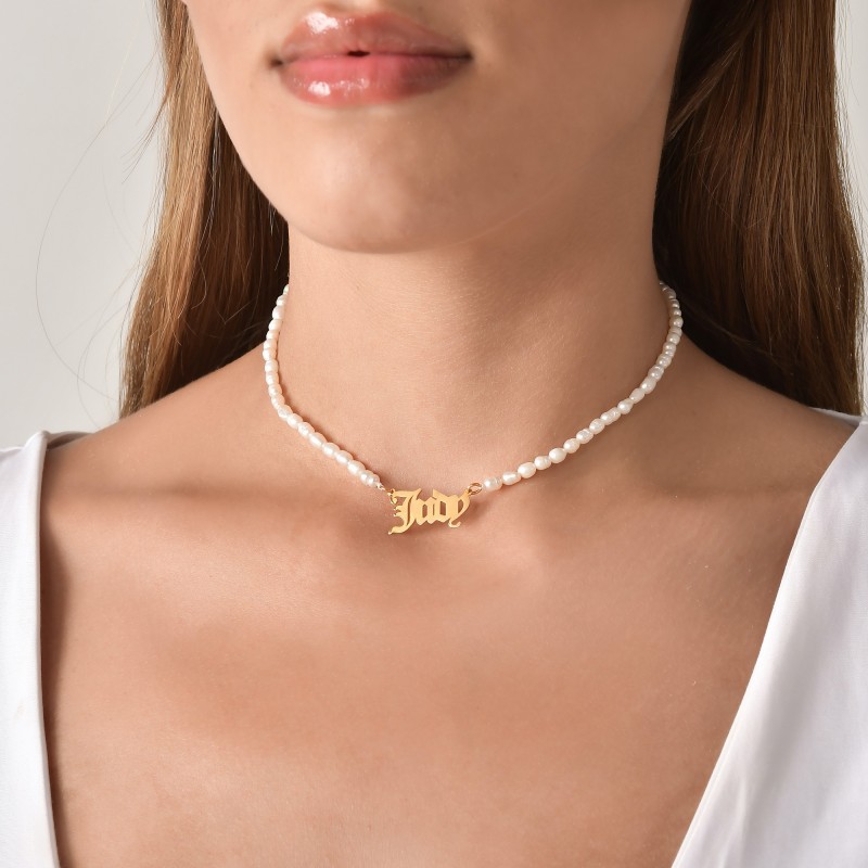 Personalised Pearl Name Necklace